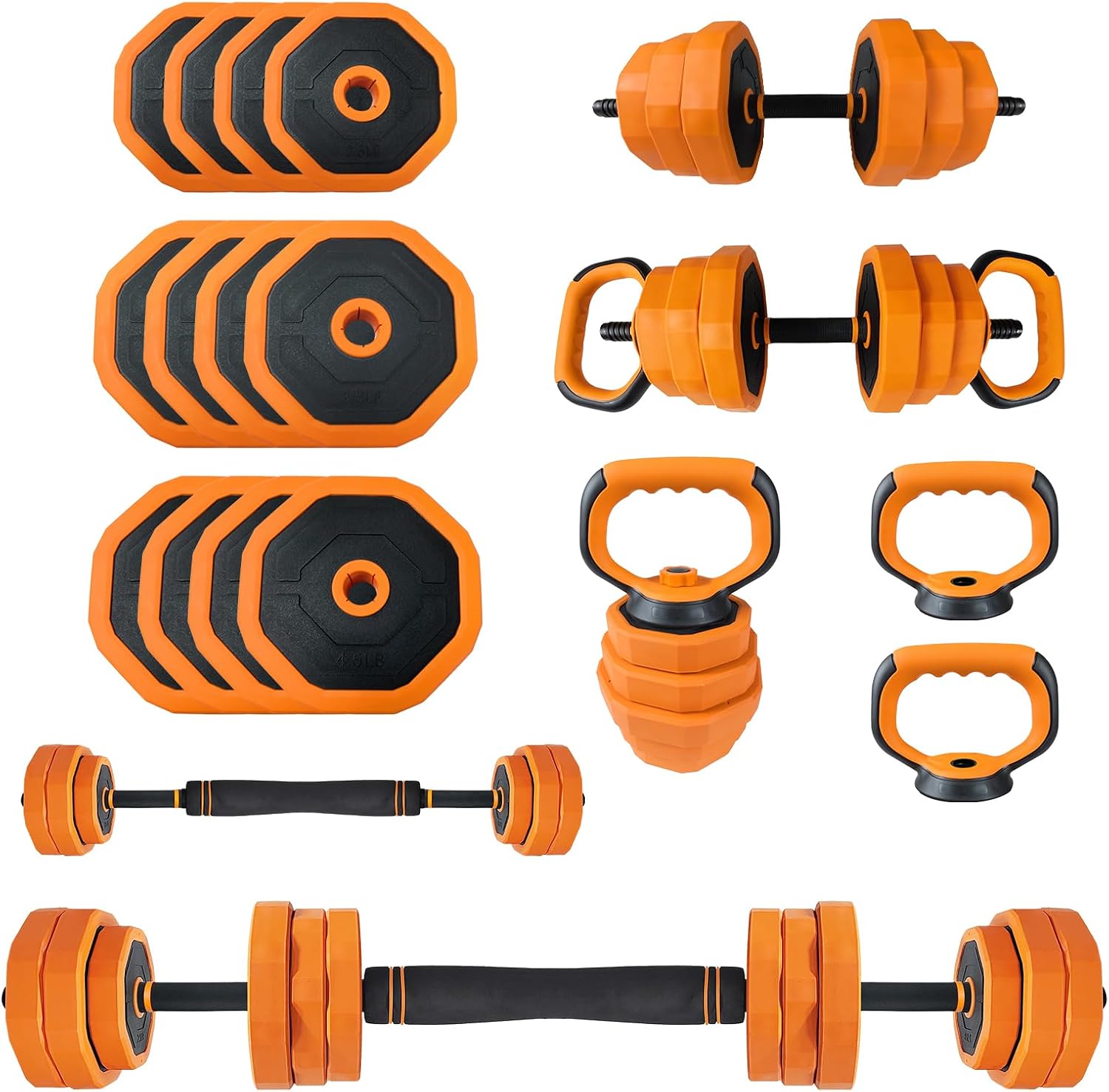 Home Gym Used - 4'ü 1 Arada Ayarlanabilir Dambıl Seti,